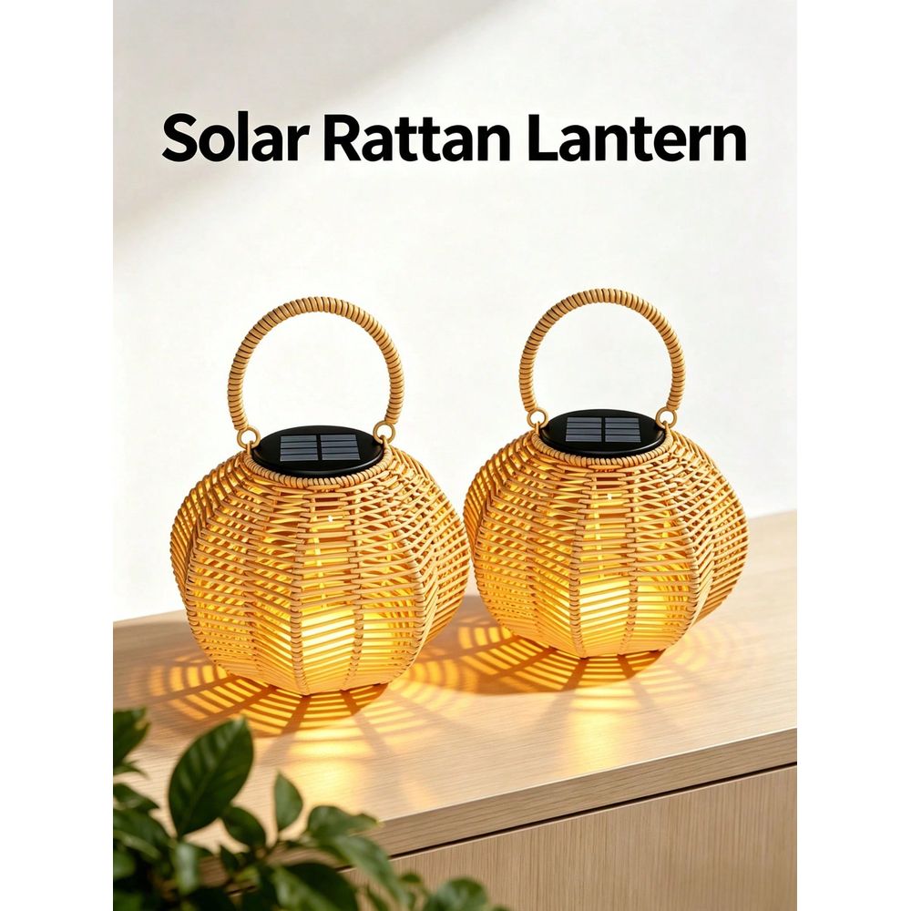Ambient Lighting Decor For Room - Rattan Solar Ambient Light For Home