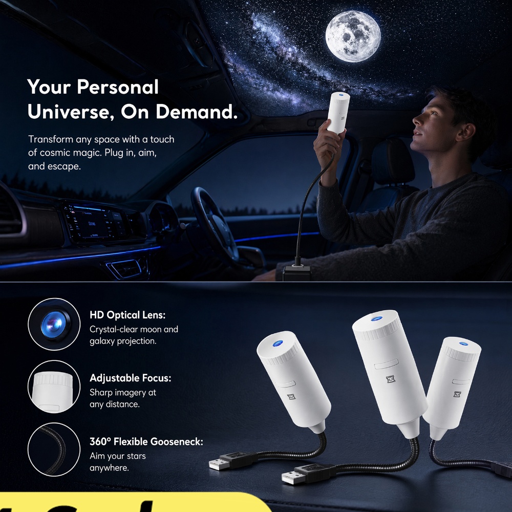 Home Lighting And Decor - Mini Galaxy Star Projector Two In