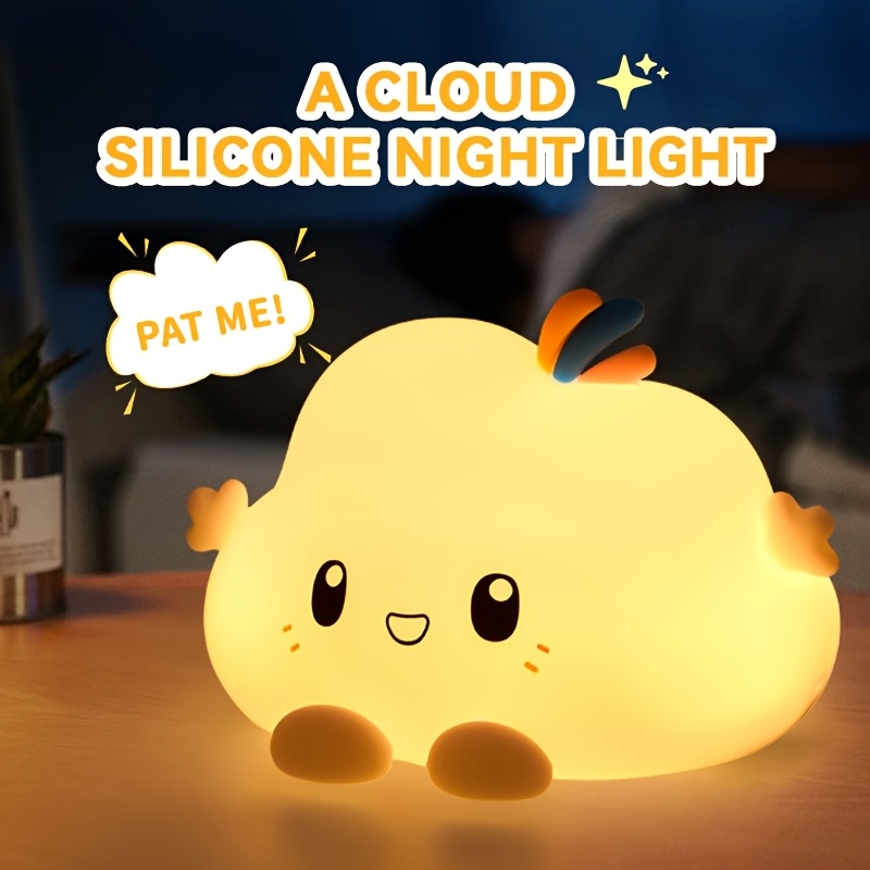 Home Lighting And Decor - Cloud Night Light,Touch-Control Dimming, Charging &