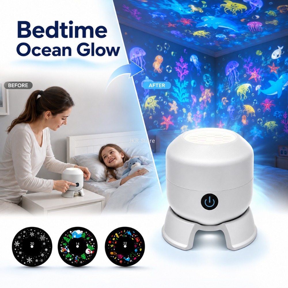360 Rotating LED Starry Ocean  - огляд і ціна Ambient Lighting Decor For Room
