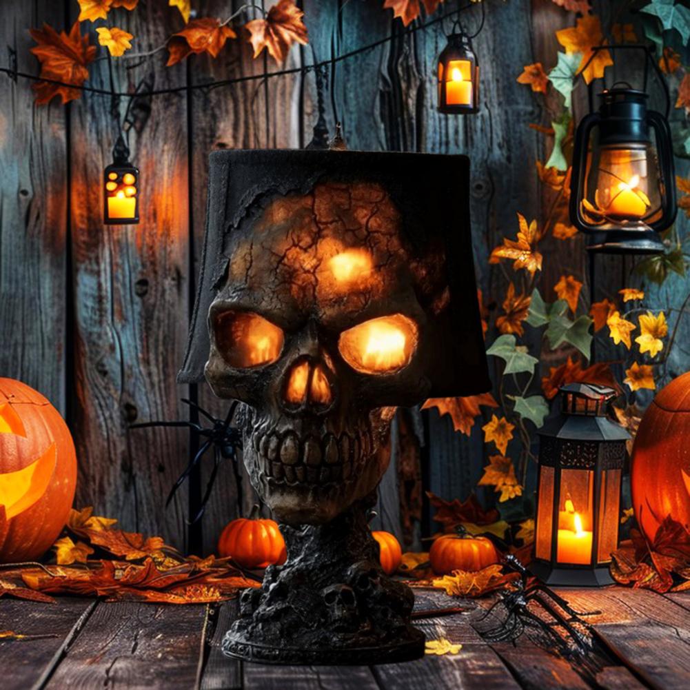 Halloween Lava Stone Skull Lam - огляд і ціна Unique Lighting Decor