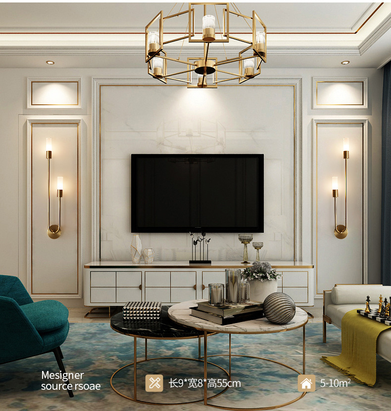 Retro Background Living Room A - огляд і ціна Lighting Decoration In Bedroom