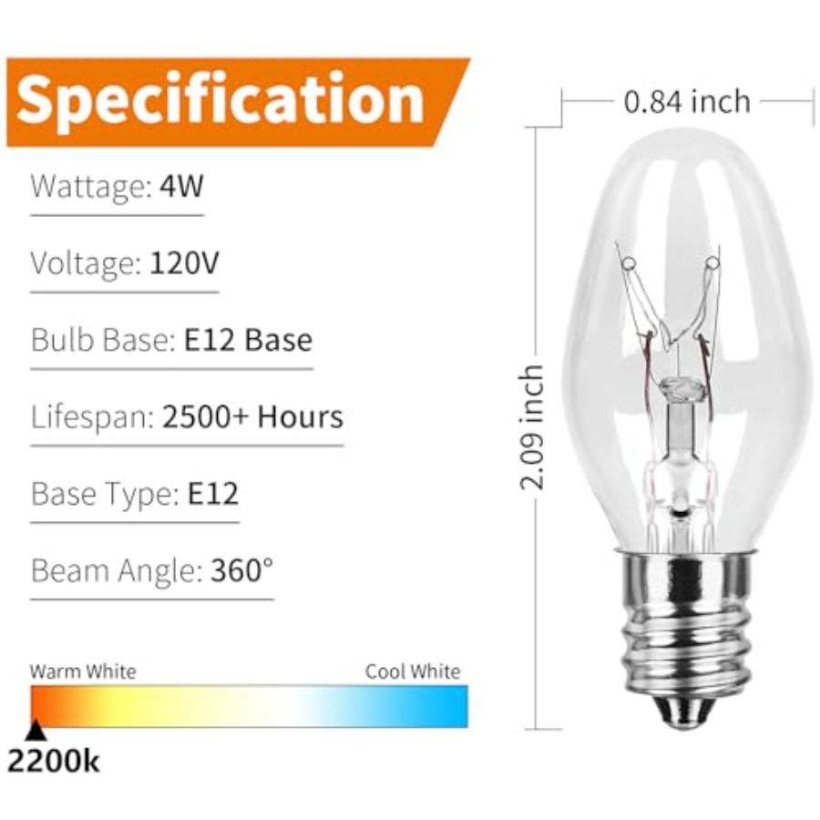 15-Pack Night Light Bulbs 4 Wa - огляд і ціна Himalayan Salt Lamp