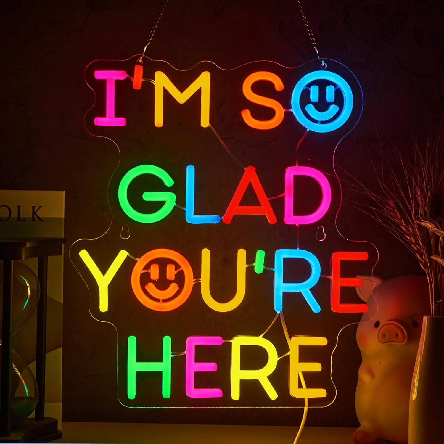  I'm So Glad You‘re Here Neon - огляд і ціна Lighting Decor For Room