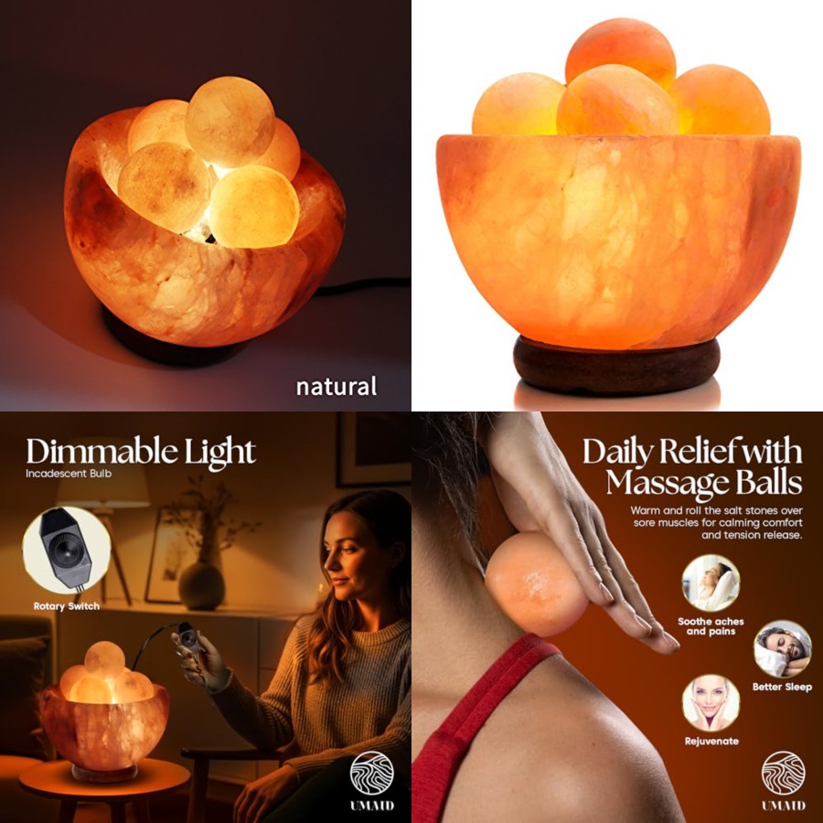 Himalayan Salt Lamp with 6 Him - огляд і ціна Himalayan Salt Lamp
