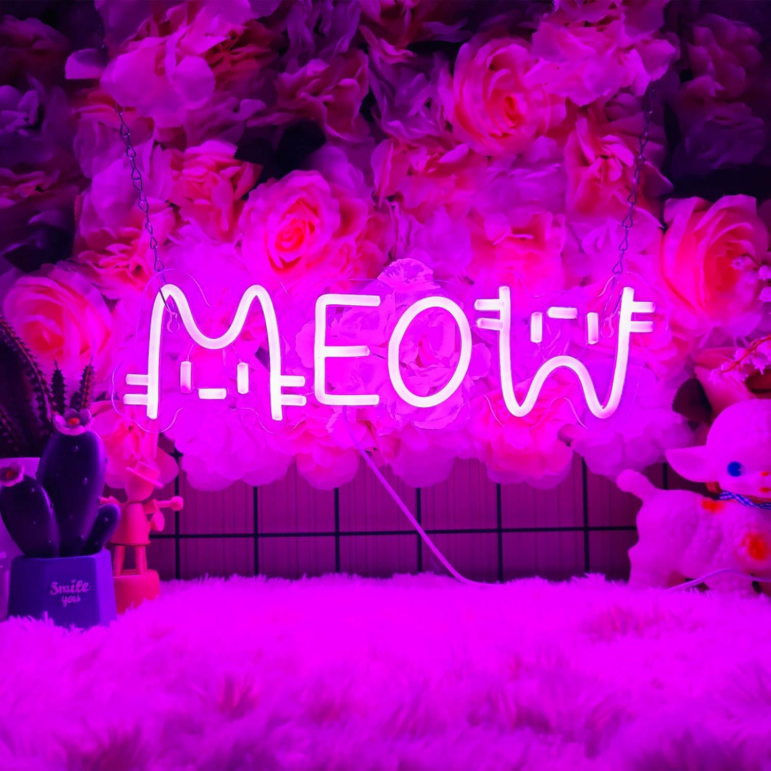 Meow Neon Sign Cat USB Powered - огляд і ціна Home Lighting And Decor