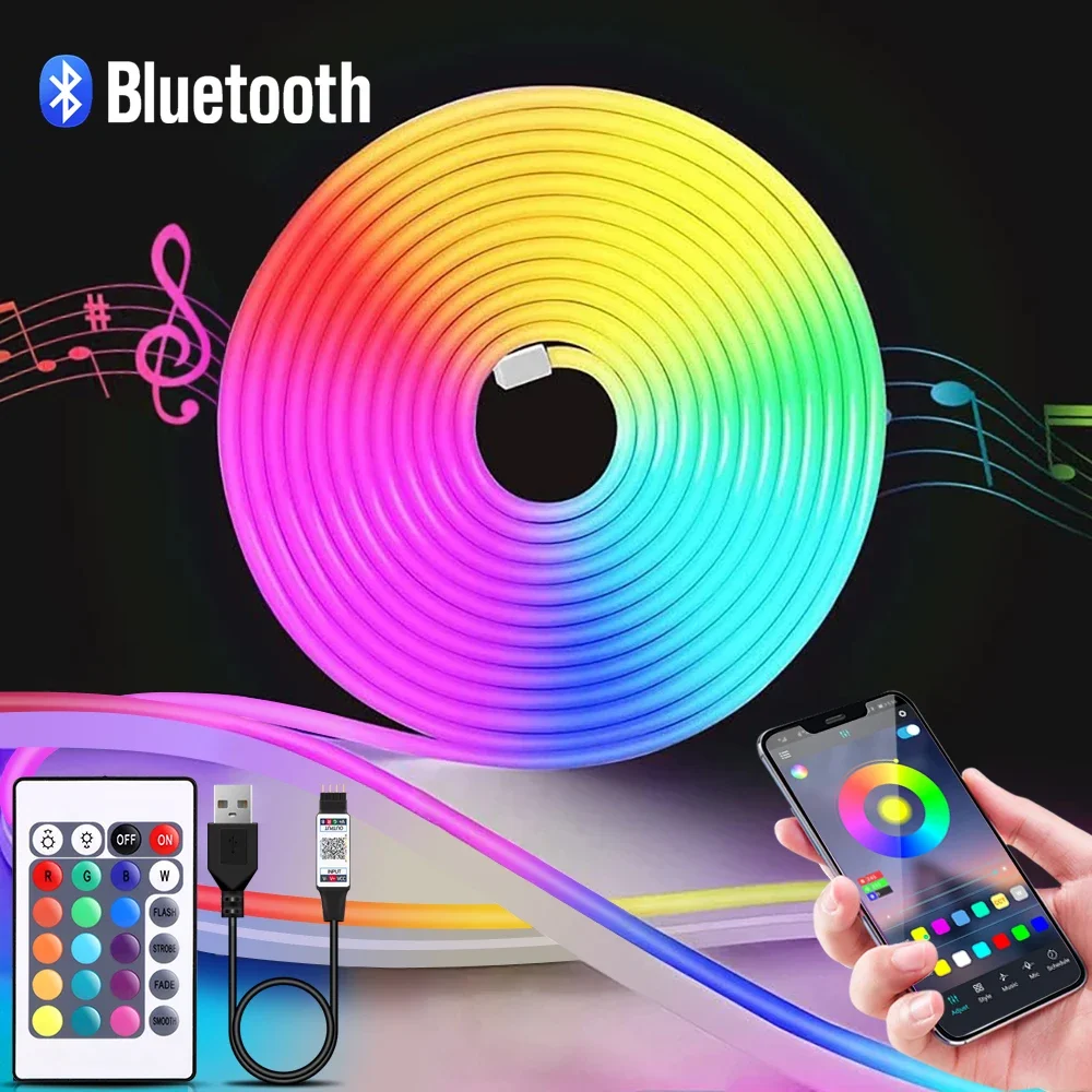 1-5m RGB LED Neon Strip Light  - огляд і ціна Home Lighting And Decor